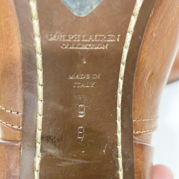 Ralph Lauren‎ Collection Boot Womens Black Label Cognac Equestrian Ankle Sz 9 - Picture 8 of 12